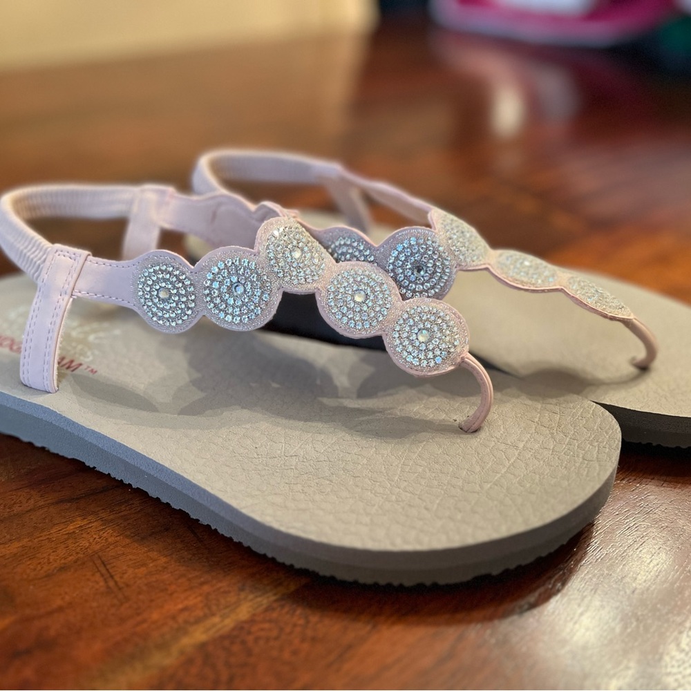 Cali from Sketchers Yoga Foam Rhinestone Sandals